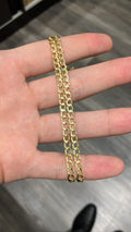10k Gold Shiny Curb Cuban 4mm 22 inches