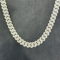 925 Sterling Silver with 39.1 CTW VVS-D Color Moissanite Chain 14mm 22"