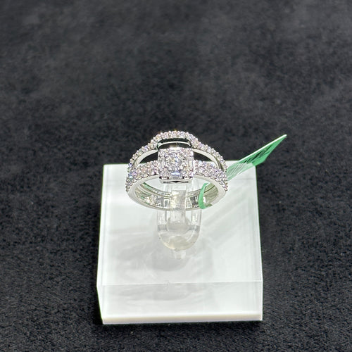 1.00 CT VS Lab Grown Diamond Ring in 925 Silver