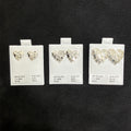 Heart-Shaped 925 Sterling Silver Nugget Earrings