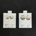 925 Sterling Silver Circle Nugget Stud Earrings