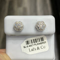 925 Sterling Silver Flower Moissanite Stud Earrings