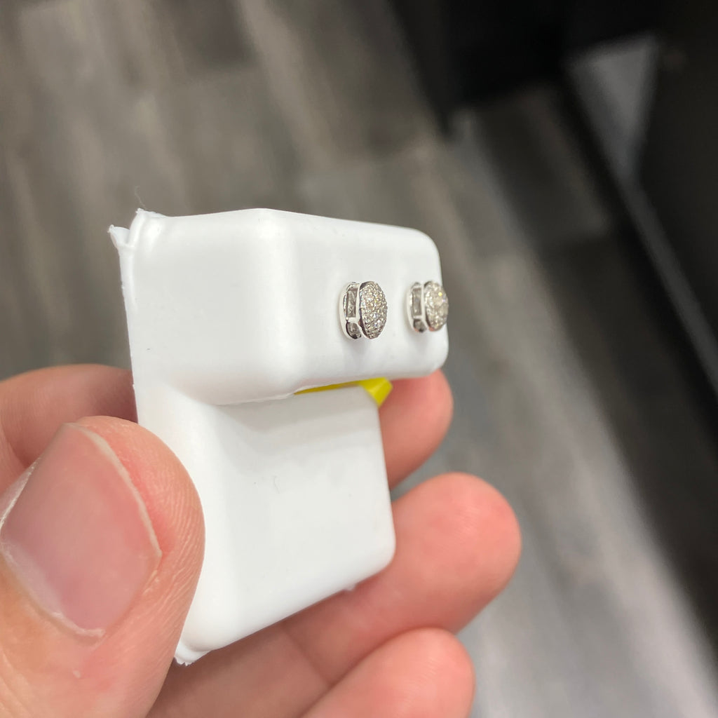 F Color Lab-Grown Diamond Stud Earrings in 925 Sterling Silver