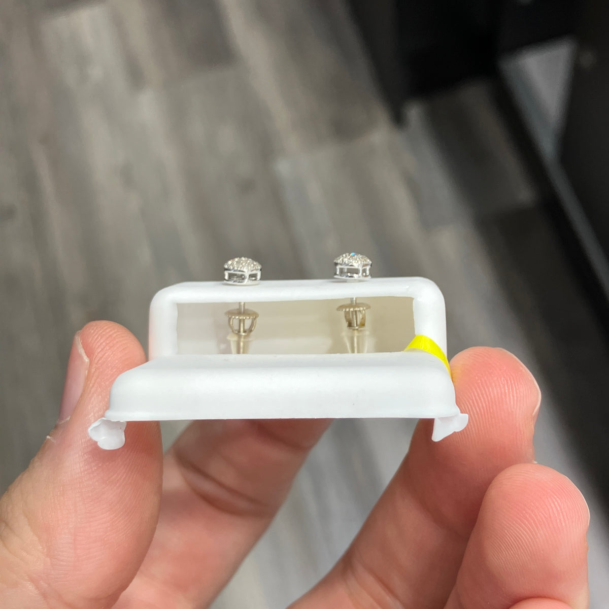 F Color Lab-Grown Diamond Stud Earrings in 925 Sterling Silver