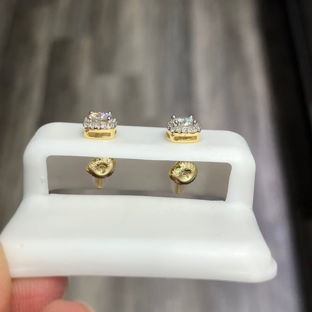 Gold Coated Sterling Silver 925 VVS1-D 0.75CTW Moissanite Earrings