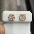 Rose Gold Coated 925 Sterling Silver VVS1-D 0.62CTW Moissanite Earrings