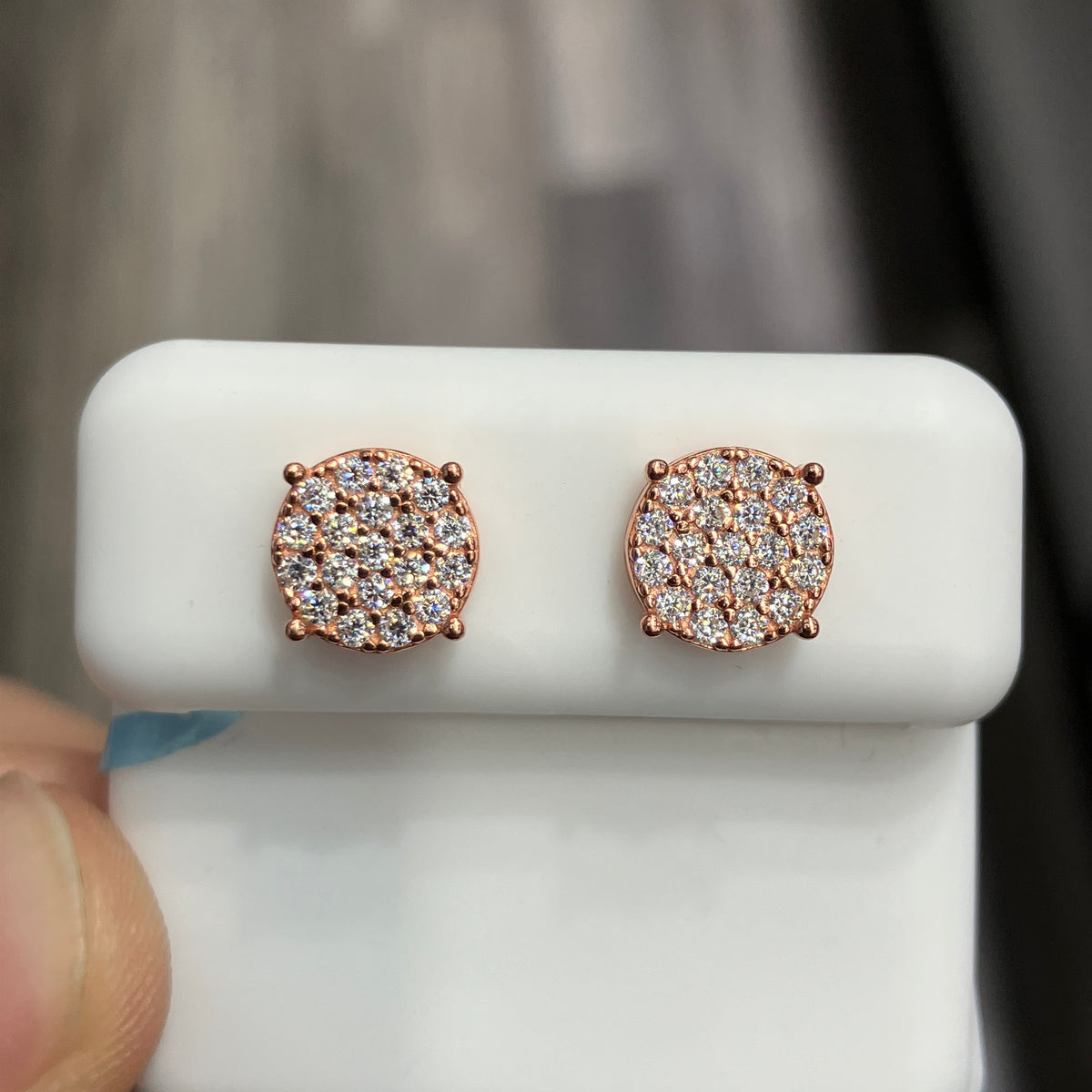 Rose Gold Coated 925 Sterling Silver VVS1-D 0.62CTW Moissanite Earrings