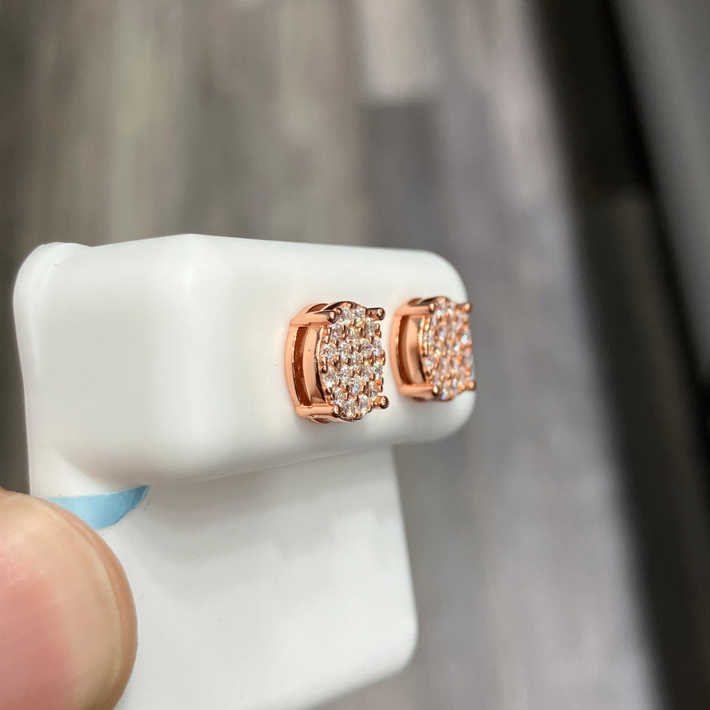 Rose Gold Coated 925 Sterling Silver VVS1-D 0.62CTW Moissanite Earrings