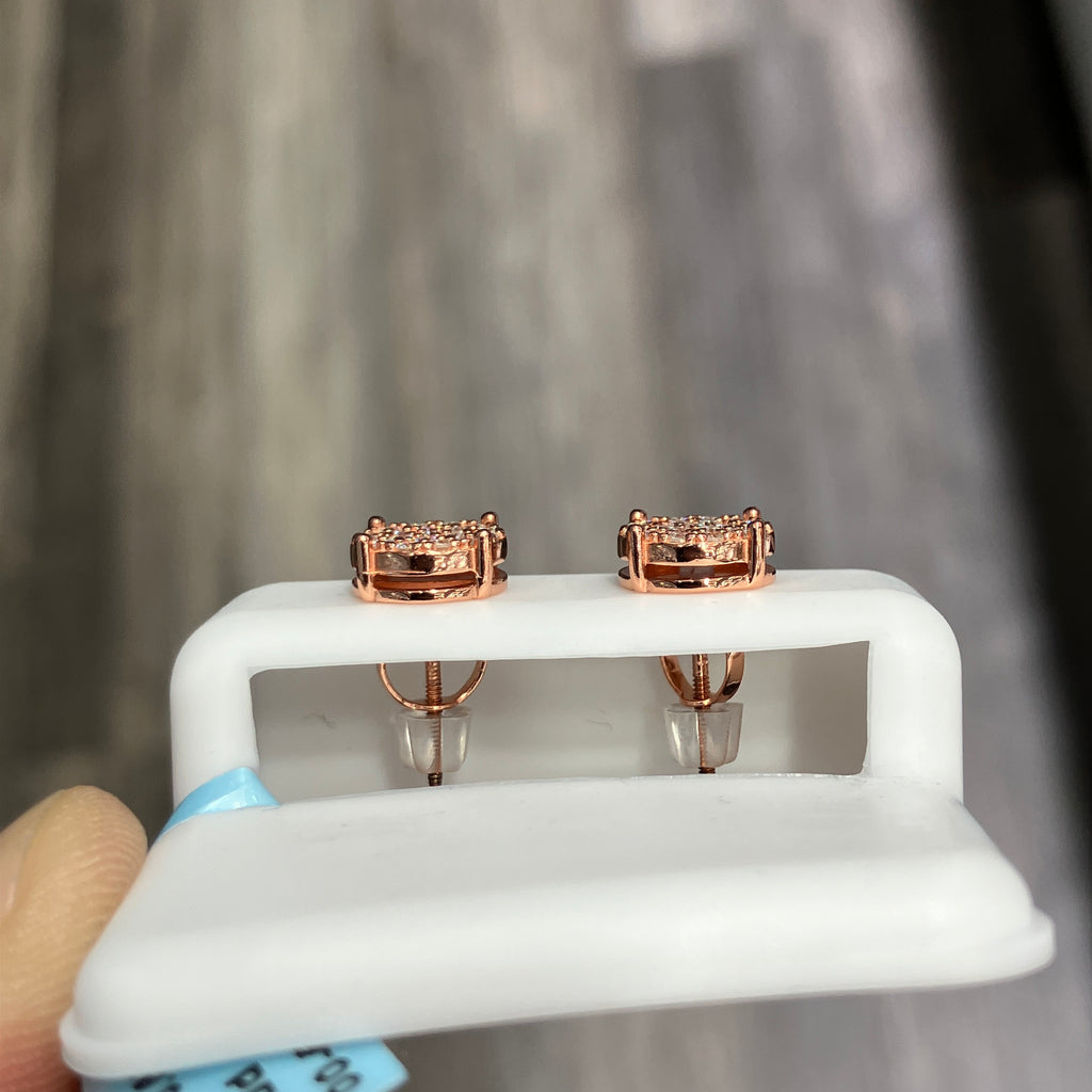 Rose Gold Coated 925 Sterling Silver VVS1-D 0.62CTW Moissanite Earrings