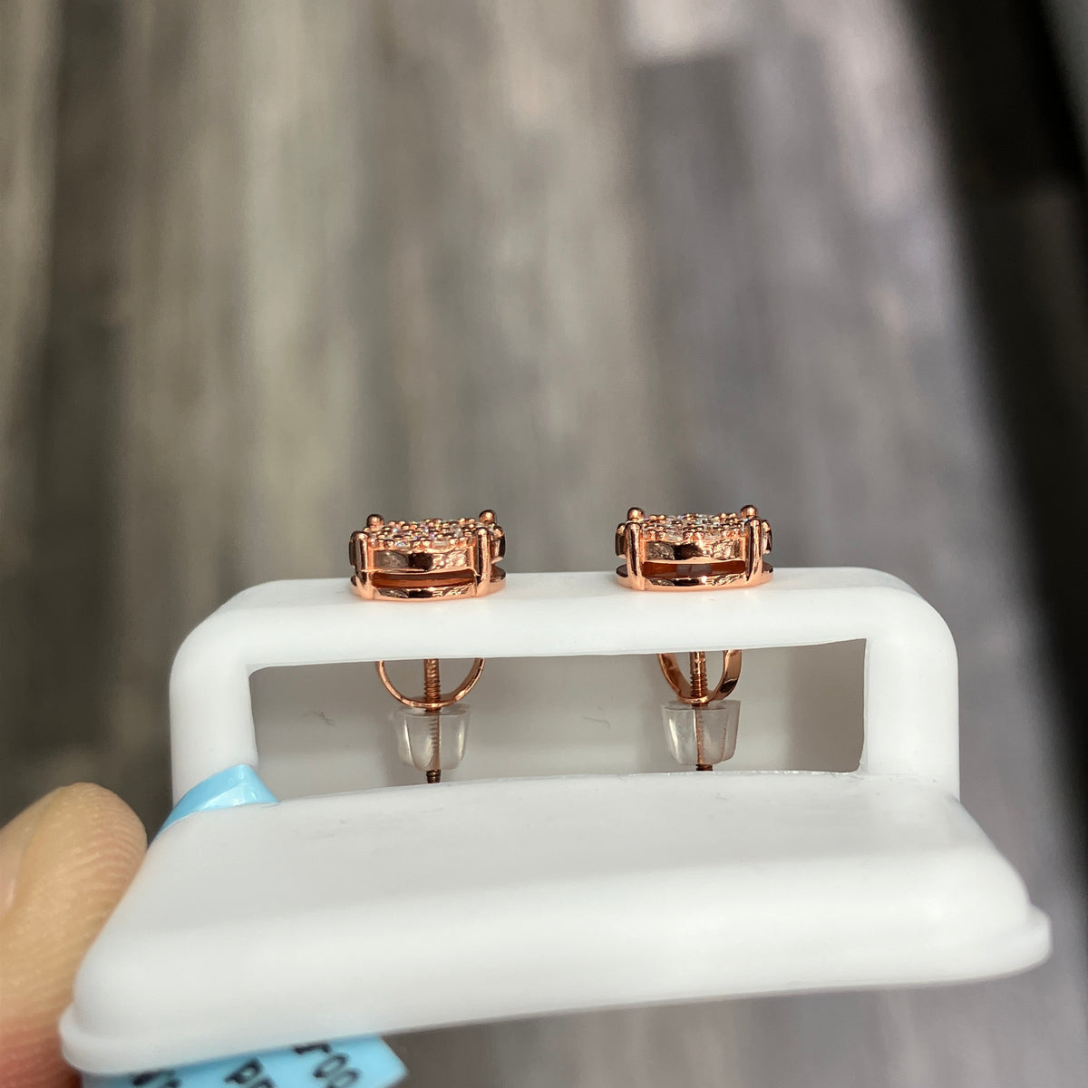 Rose Gold Coated 925 Sterling Silver VVS1-D 0.62CTW Moissanite Earrings