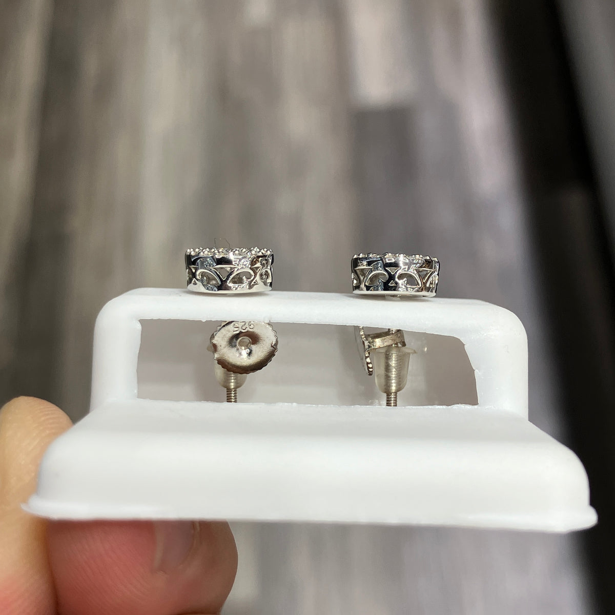 VS Lab Diamond 0.67CTW 925 Sterling Silver Stud Earrings