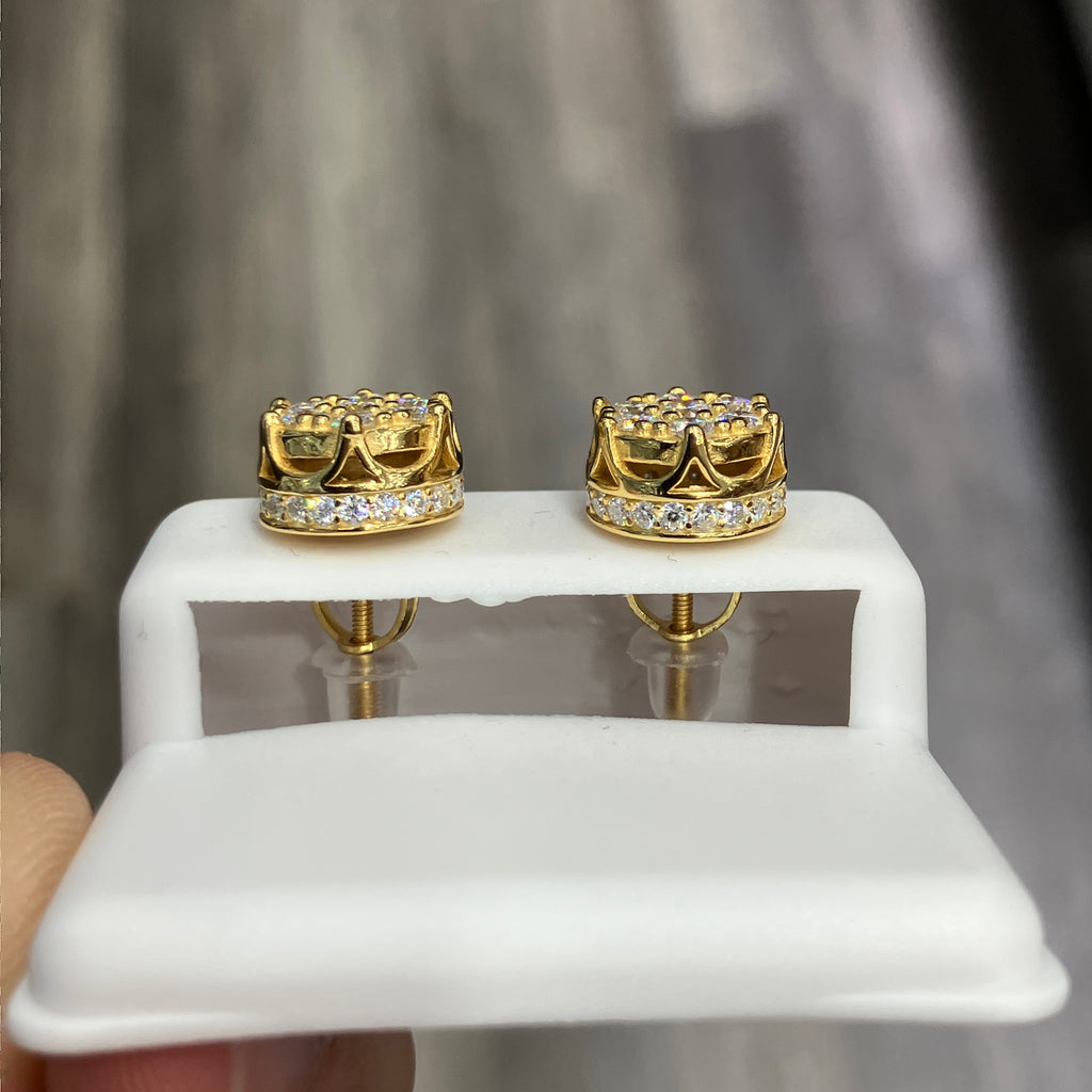 Gold Coated Sterling Silver 925 VVS1-D 1.53 CTW Moissanite Circle Earrings