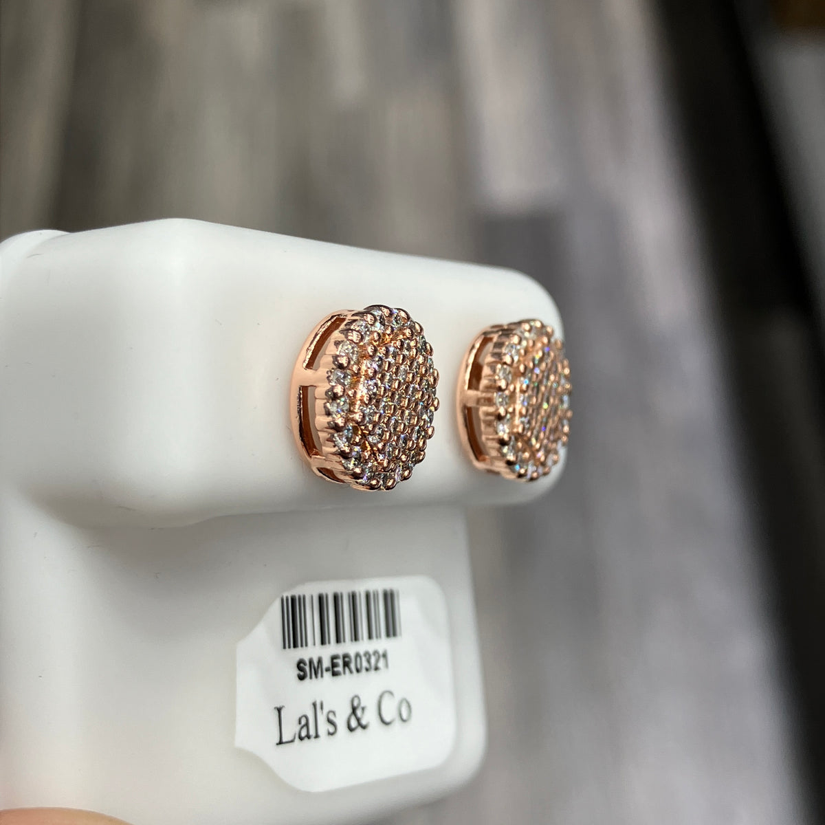 Rose Gold Coated Sterling Silver 925 VVS1-D 0.60 CTW Moissanite Circle Earrings