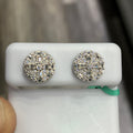 925 Sterling Silver 0.95CTW VVS-D Moissanite Baguette Cross Earrings Studs