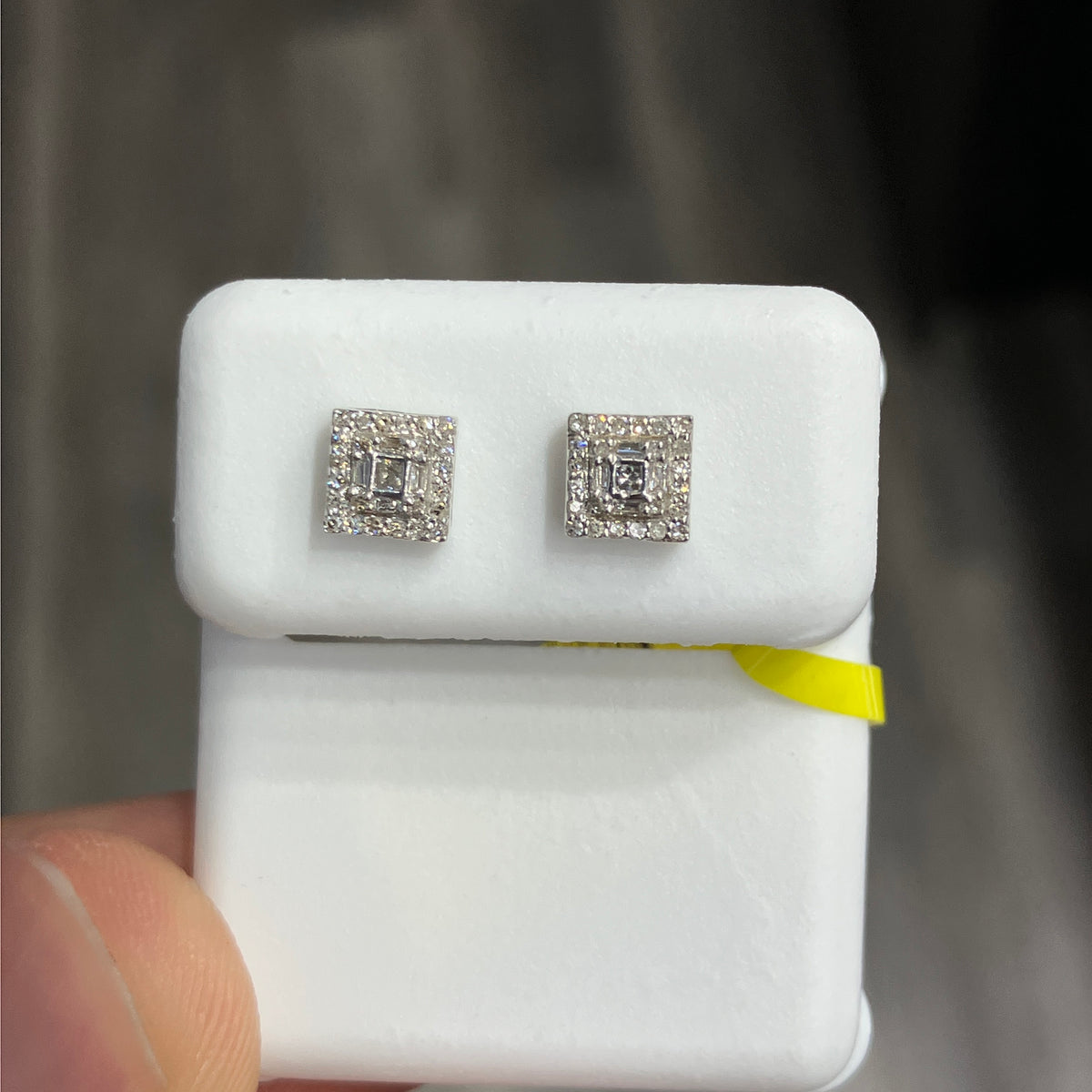 Lab-Created Diamond Stud Earrings in 925 Sterling Silver