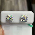 925 Sterling Silver Moissanite 3.00CTW VVS-D Round Solitaire Stud Earrings
