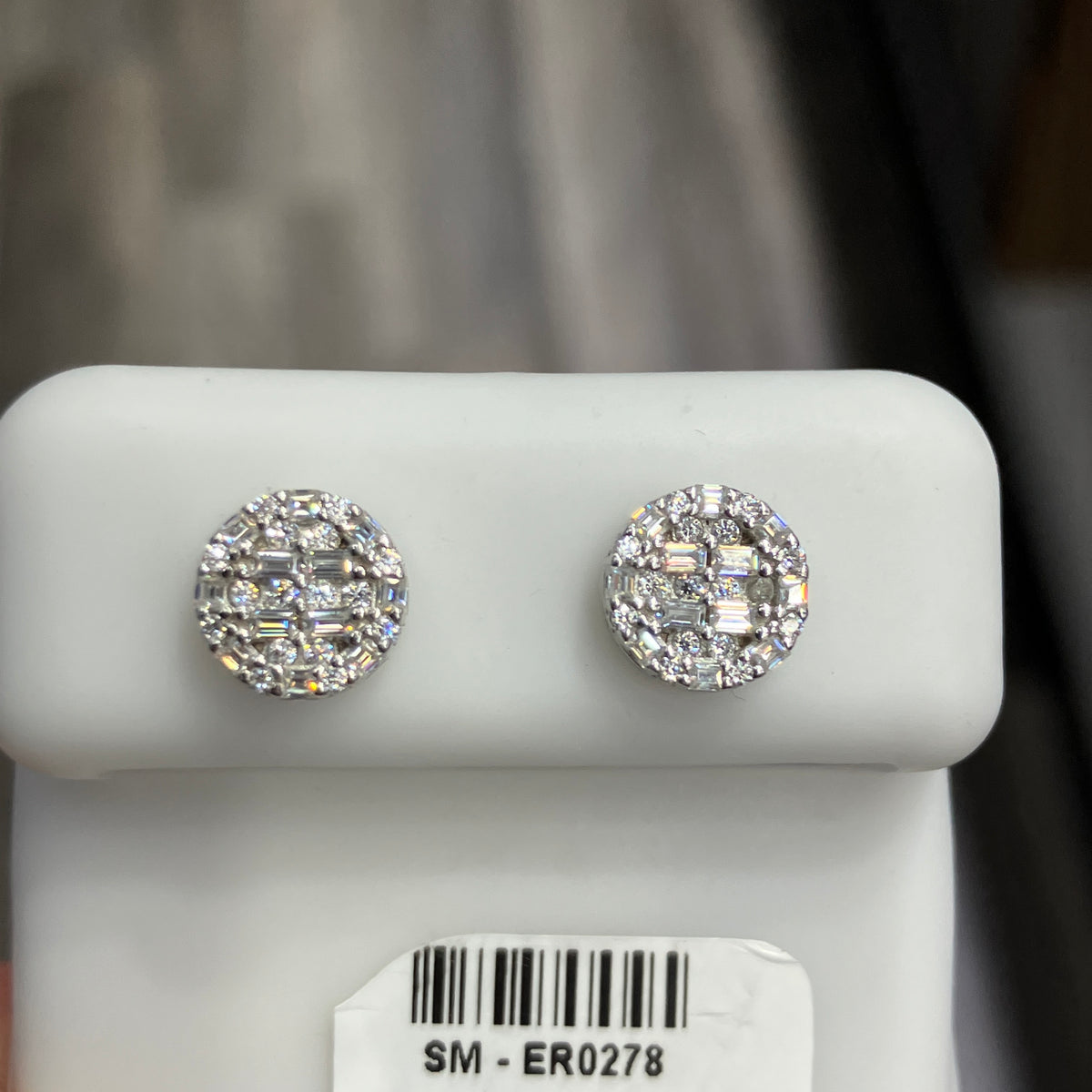 Sterling Silver 925 VVS1-D 0.65 CTW 8MM Moissanite Circle Earrings
