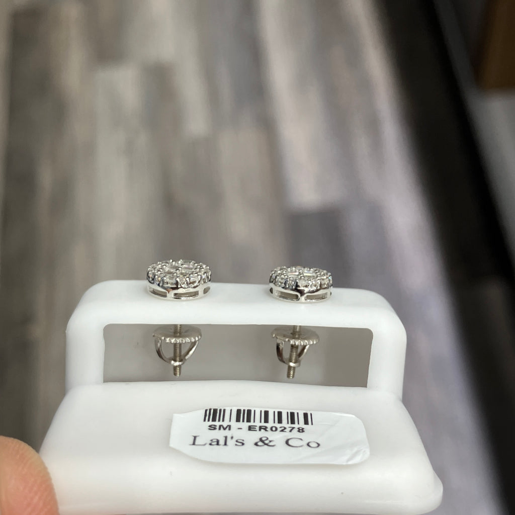 Sterling Silver 925 VVS1-D 0.65 CTW 8MM Moissanite Circle Earrings