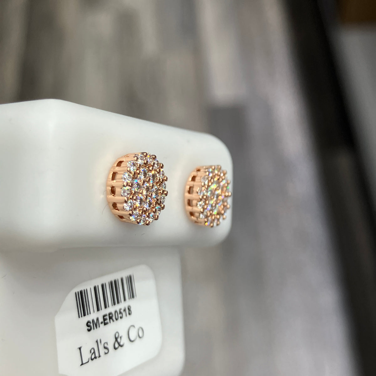 Rose Gold Coated Sterling Silver 925 VVS1-D 0.80 CTW Moissanite 10mm Circle Earrings