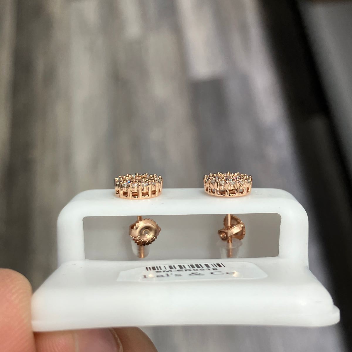 Rose Gold Coated Sterling Silver 925 VVS1-D 0.80 CTW Moissanite 10mm Circle Earrings