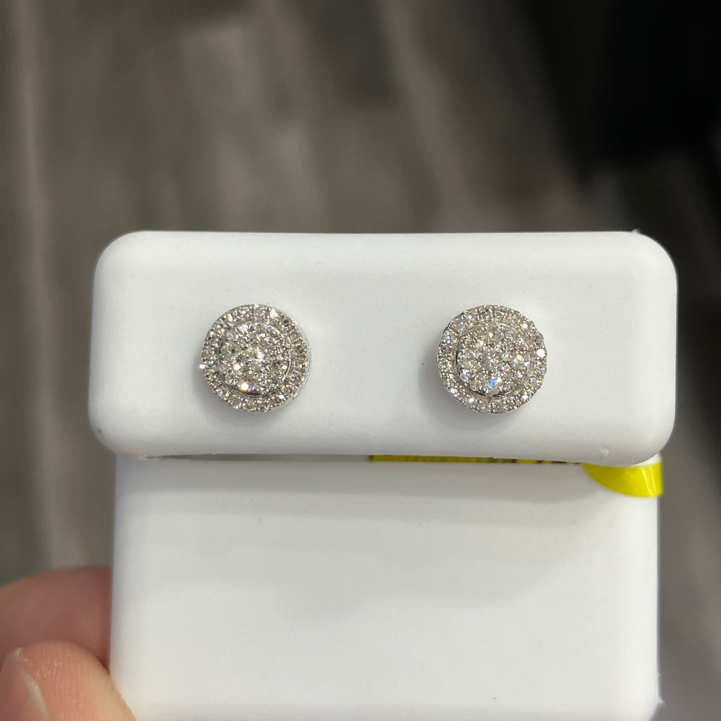 Lab-Created Diamond Stud Earrings in 925 Sterling Silver