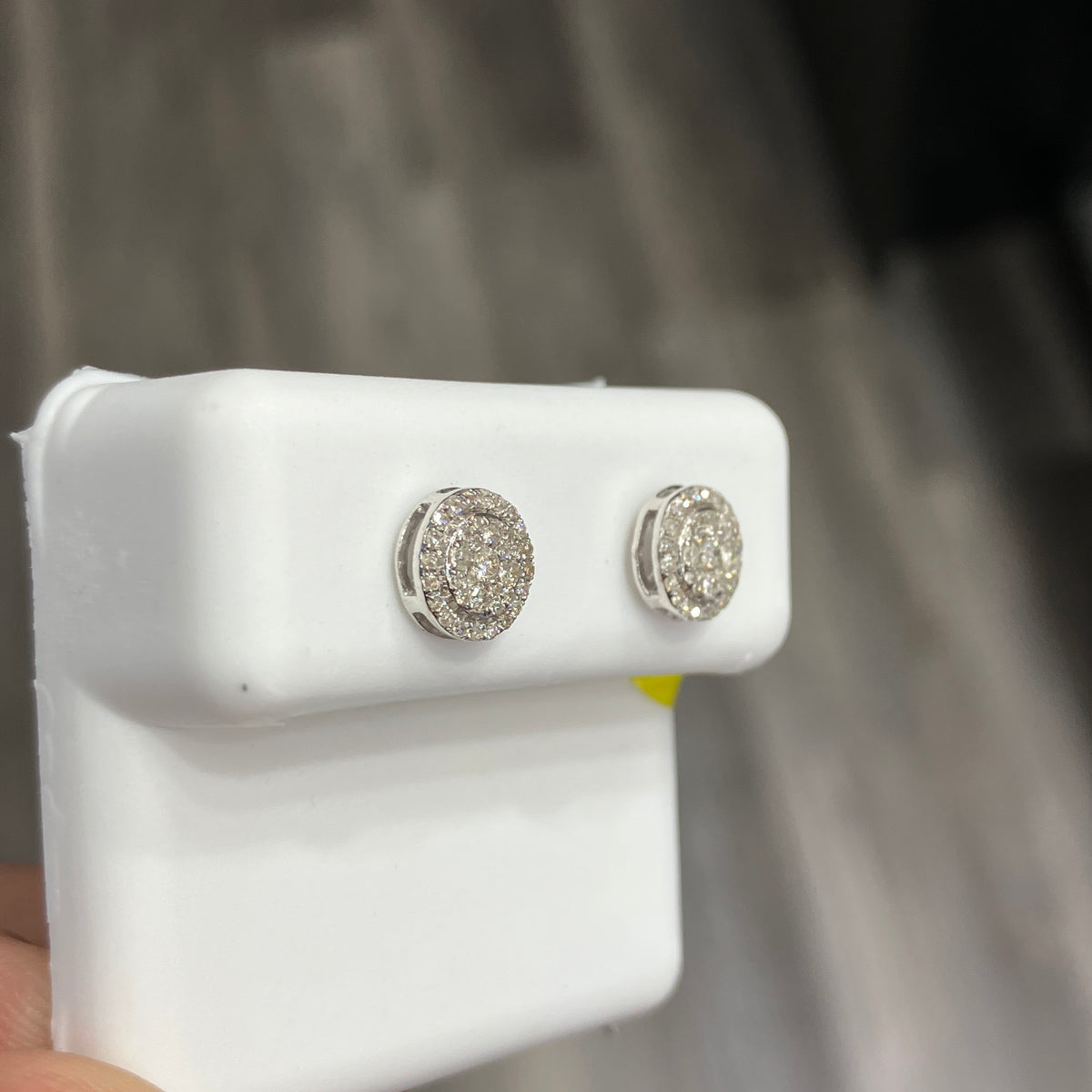 Lab-Created Diamond Stud Earrings in 925 Sterling Silver