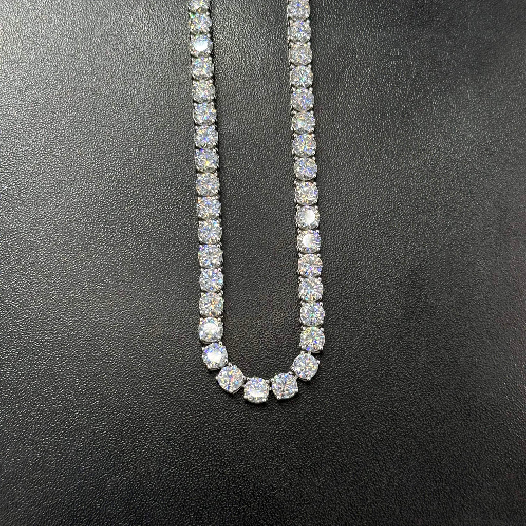 925 Sterling Silver 50 CTW Moissanite Tennis Chain 5mm 20"