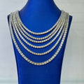 Fanuka Style Tennis Chain 925 Silver with Natural Diamonds SI 5mm