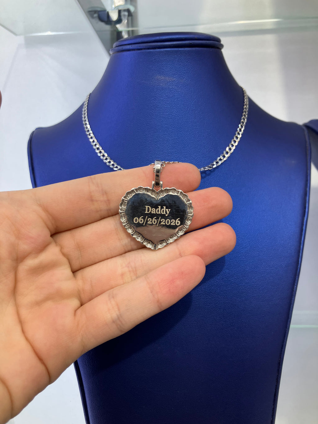 Picture Charm with Cuban Chain