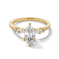 1.25 CT T.W. Multi-Shape Certified Lab-Grown Diamond Five-Stone Engagement Ring Crafted in 14K Gold F Color, VS2 Clarity