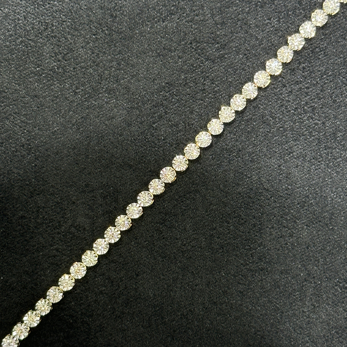 10kt Gold 0.78ctw Genuine Diamond Bracelet for Men & Women