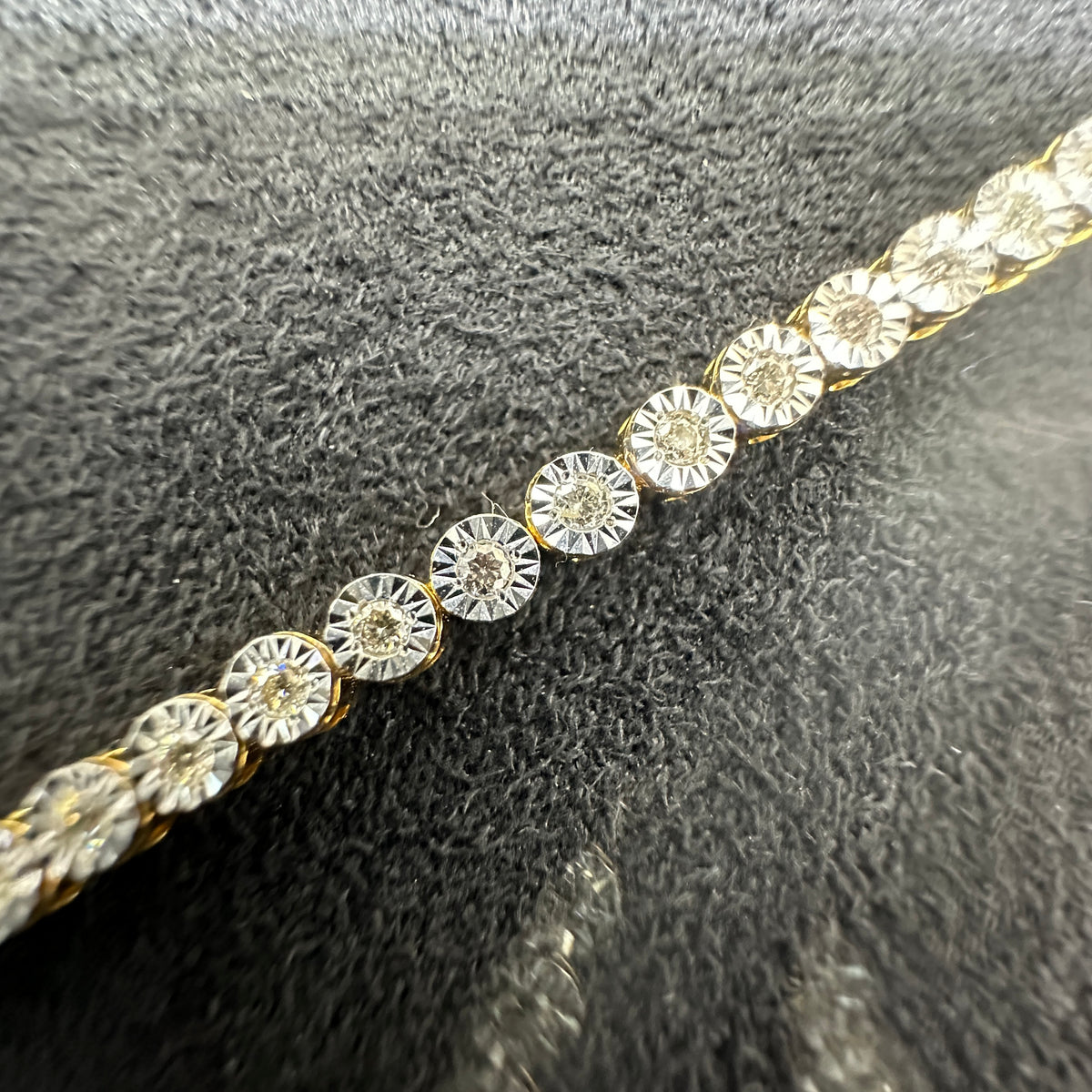 10kt Gold 0.78ctw Genuine Diamond Bracelet for Men & Women