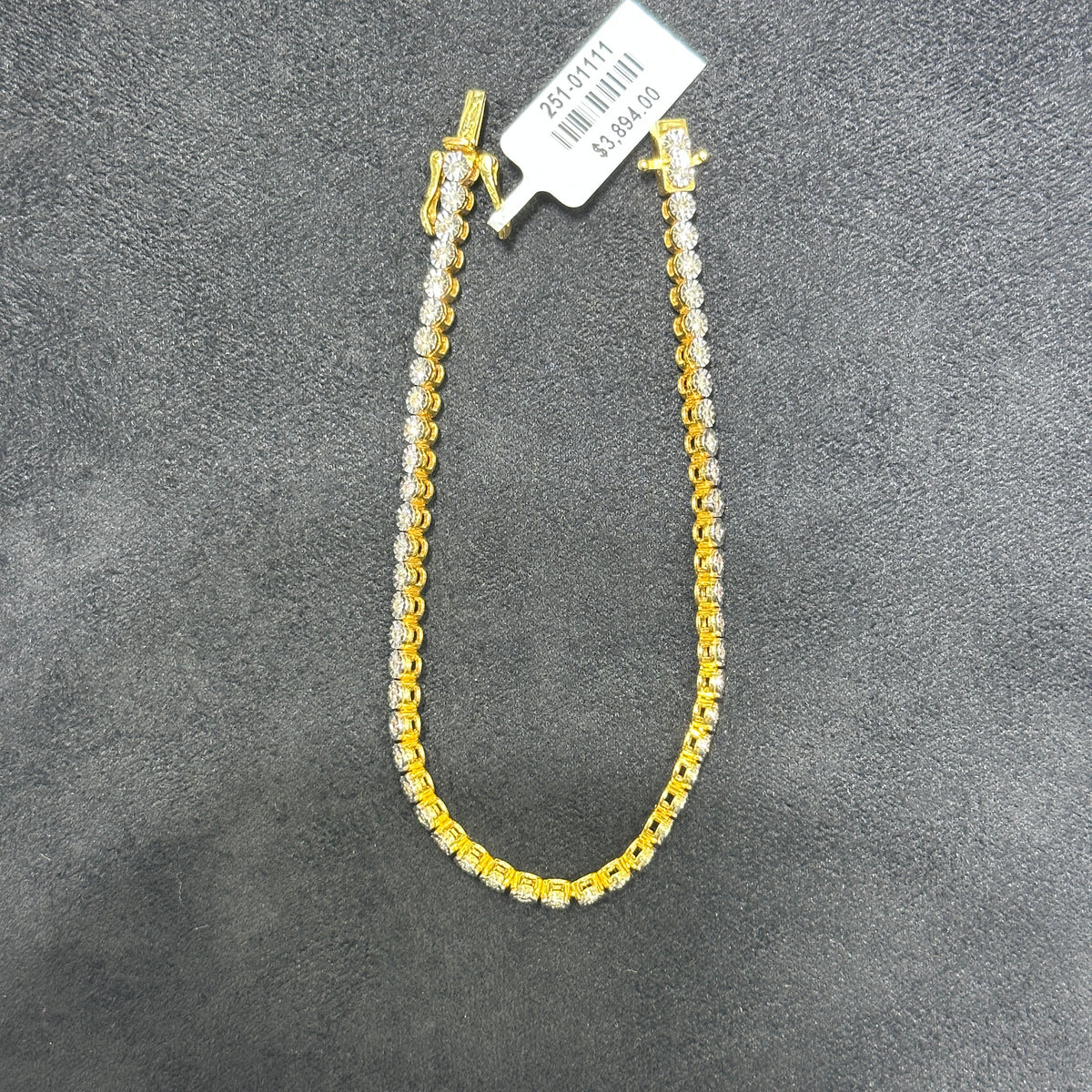 10kt Gold 0.78ctw Genuine Diamond Bracelet for Men & Women
