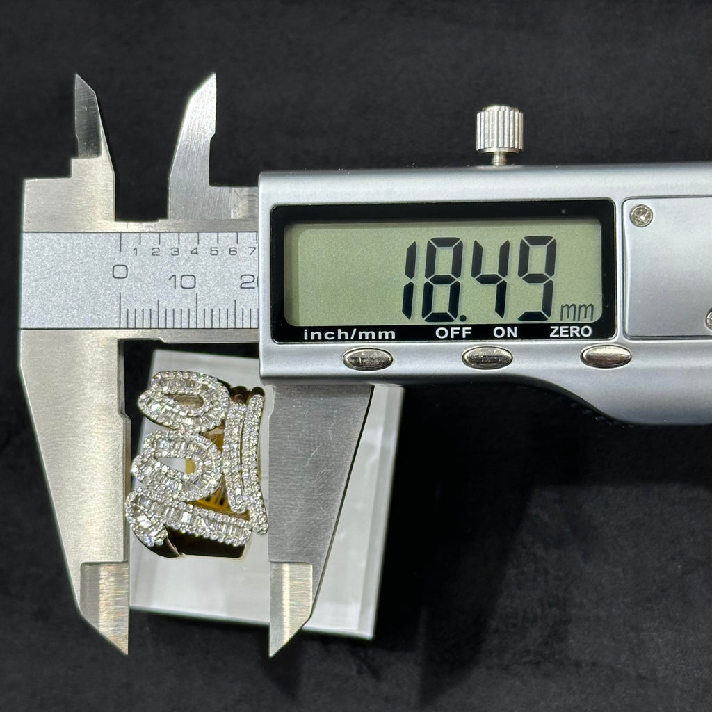 Number 100 Ring Natural Diamonds 1.32 CTW Ring With 10k Gold ANY SIZE