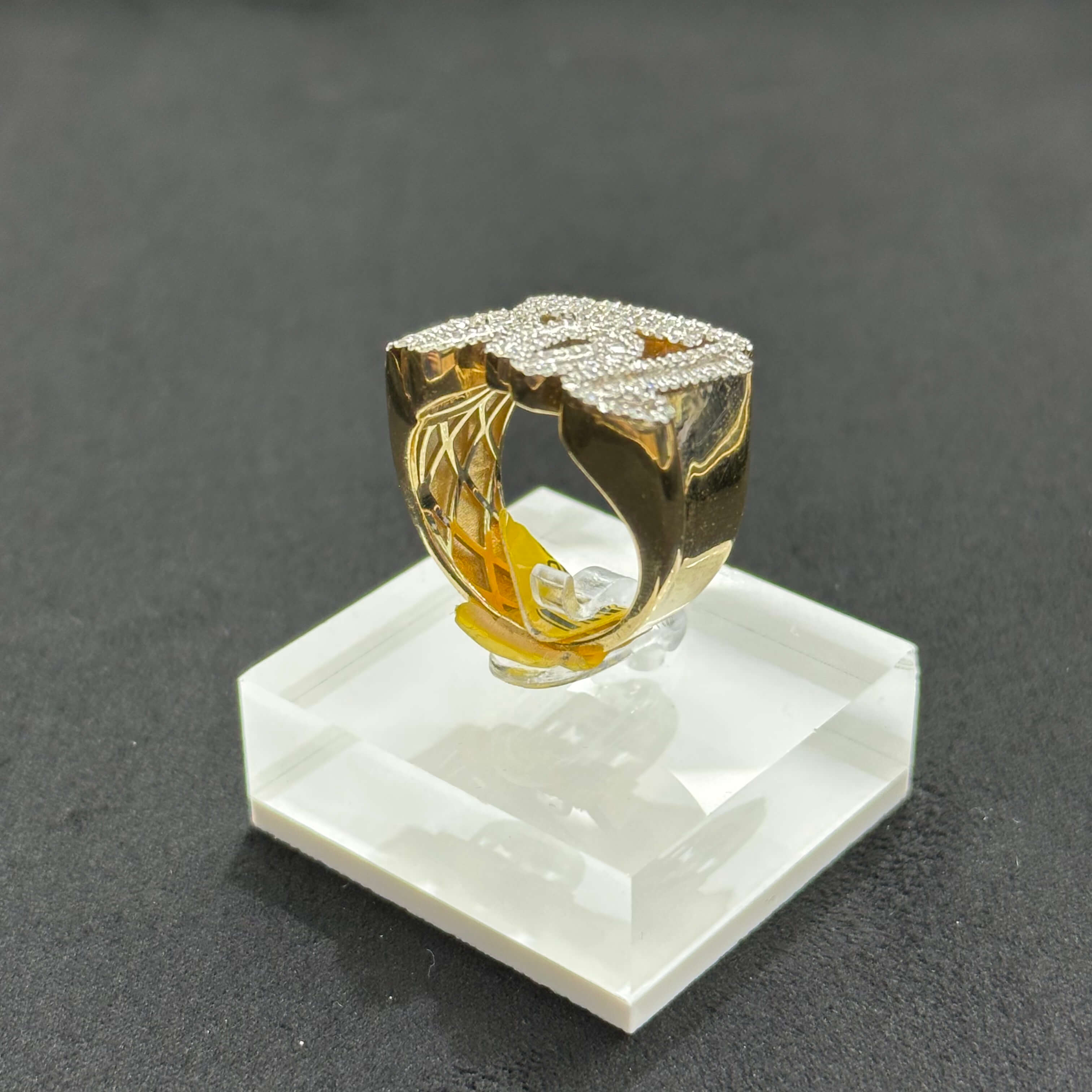 Number 100 Ring Natural Diamonds 1.32 CTW Ring With 10k Gold ANY SIZE