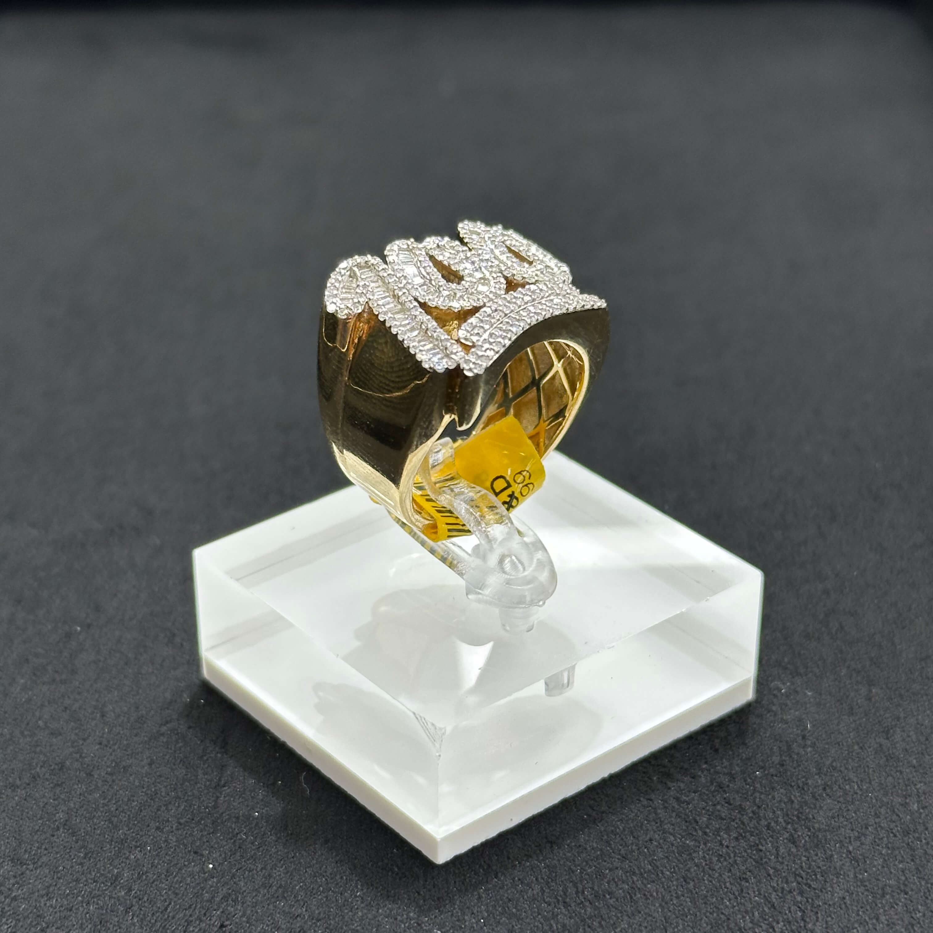 Number 100 Ring Natural Diamonds 1.32 CTW Ring With 10k Gold ANY SIZE