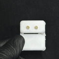 10k Yellow Gold with .08CTW Natural Genuine Diamond Earrings