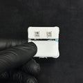 1.00CTW VS1 Lab Grown Diamond With 14KT Yellow Gold Solitaire Princess Cut Studs