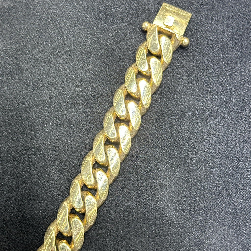 10k Real Gold Cuban Bracelet for Men