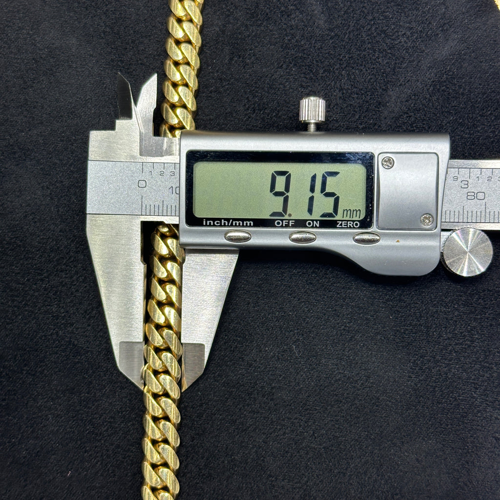 10k Solid Gold Miami Cuban Link Bracelet for Men & Women
