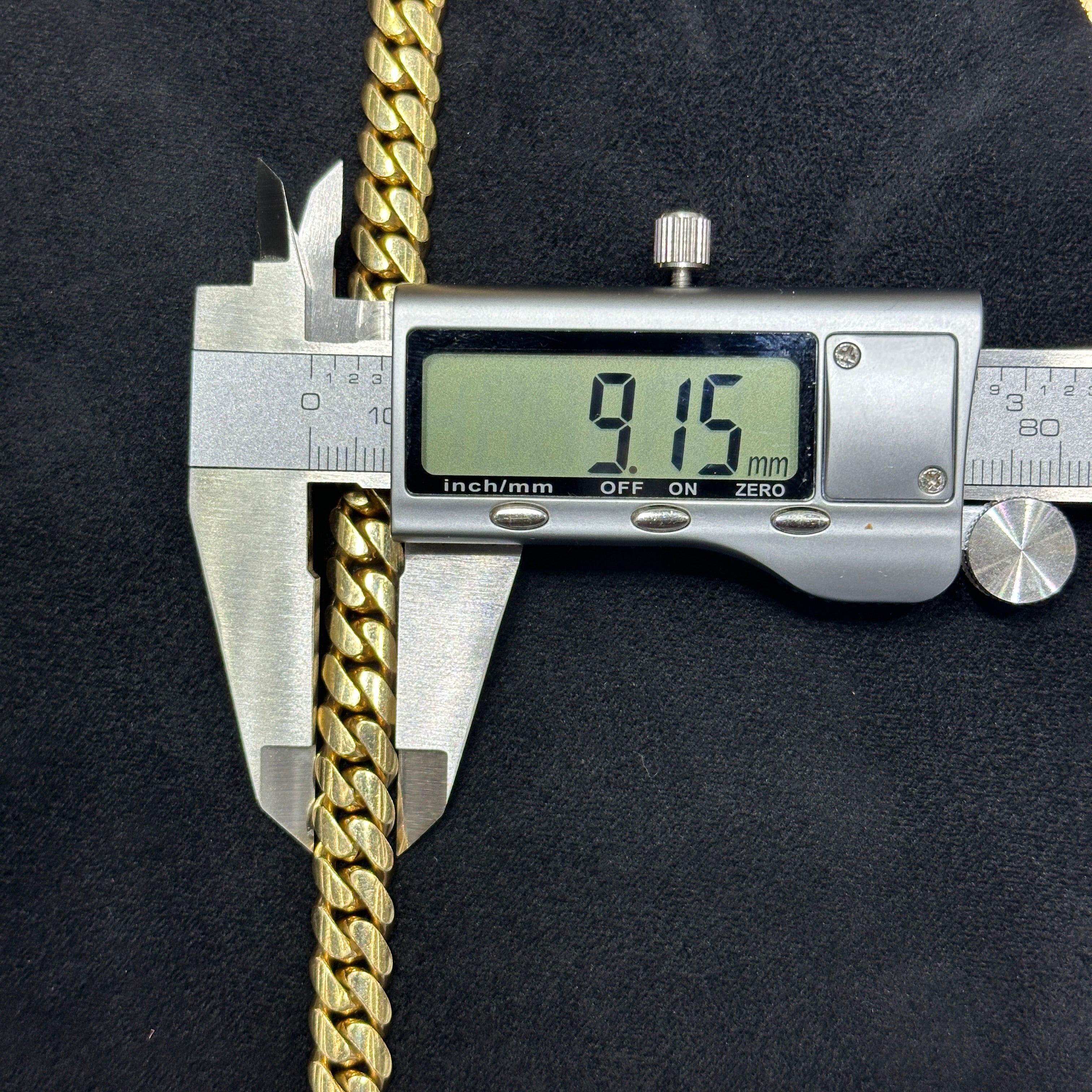 10k Solid Gold Miami Cuban Link Bracelet for Men & Women