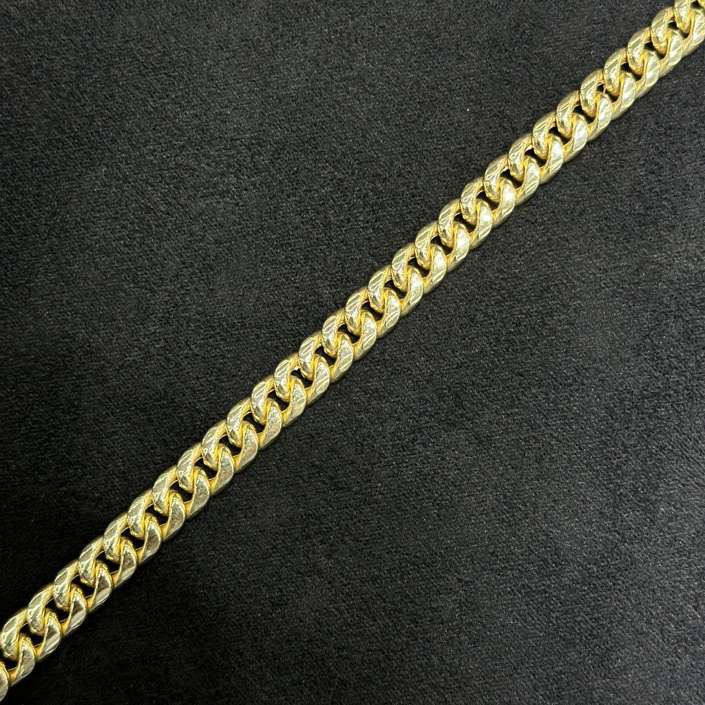 10k Gold Cuban Bracelet Real Yellow Gold for Men & Women