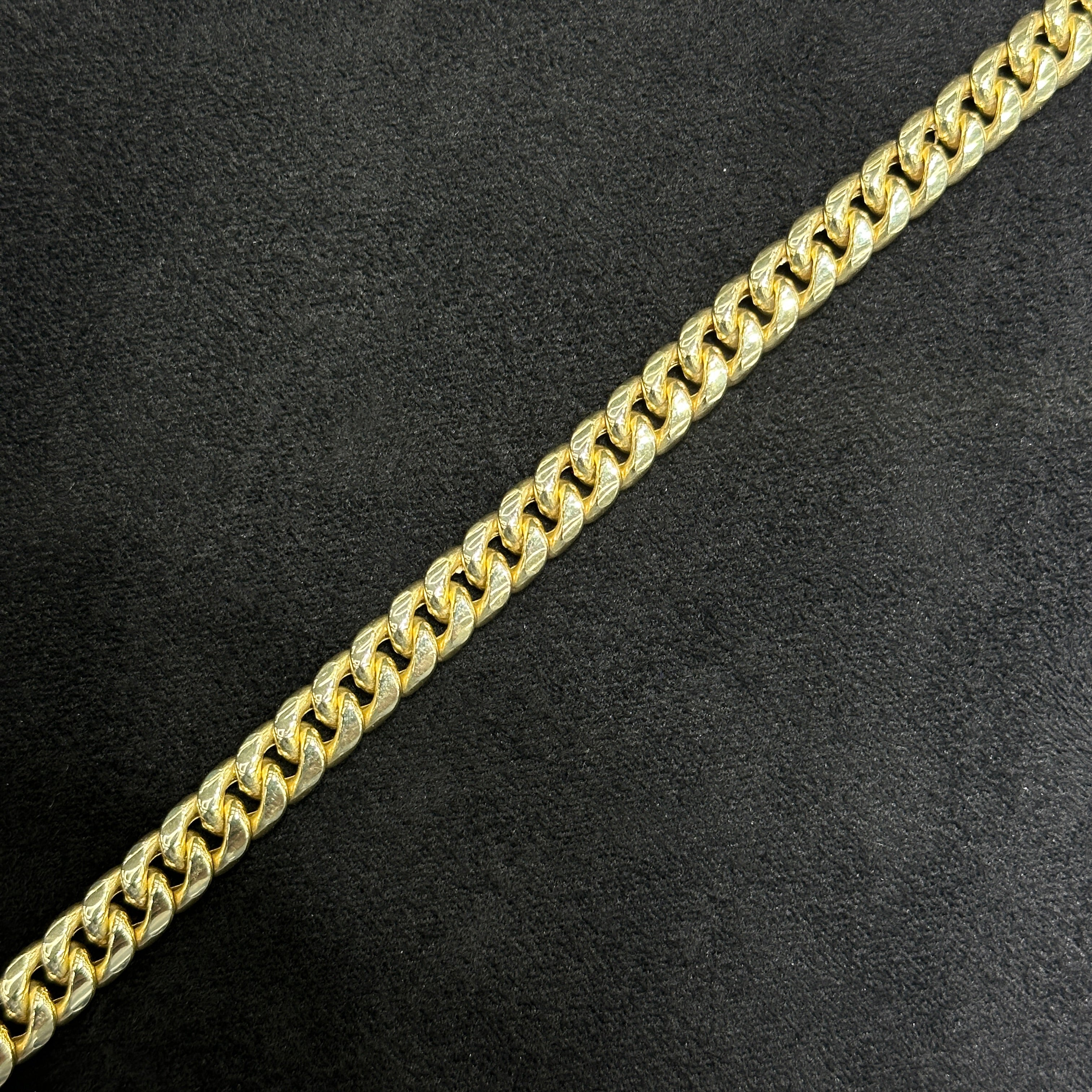 10k Gold Cuban Bracelet Real Yellow Gold for Men & Women