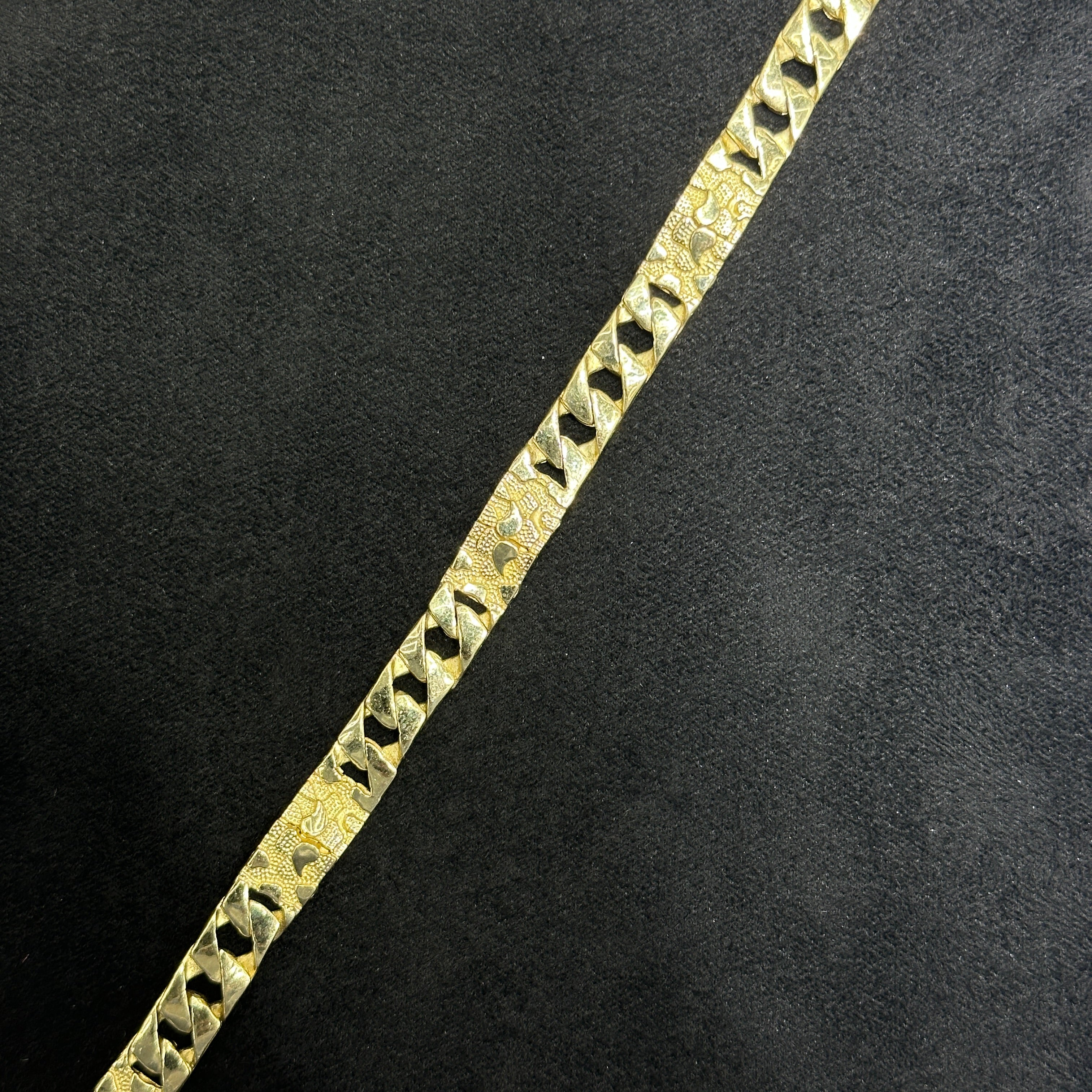 10k Cuban/Nugget Dual Styled Bracelet for Men & Women