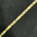 10k Gold XO Bracelet Large Size for Woman
