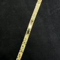 10K Yellow Gold Nugget Nameplate Bracelet