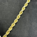 10K Yellow Gold Rope Bracelet, 9mm x 9 Inch