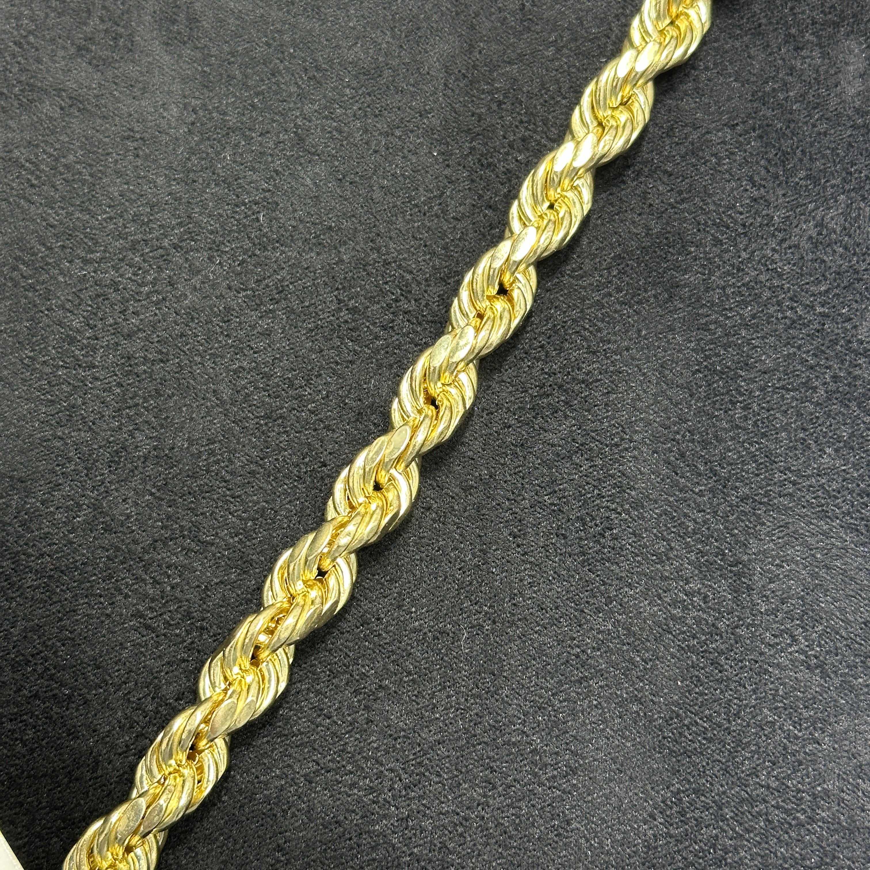 10k Rope Bracelet 9mm 9" for Men & Women