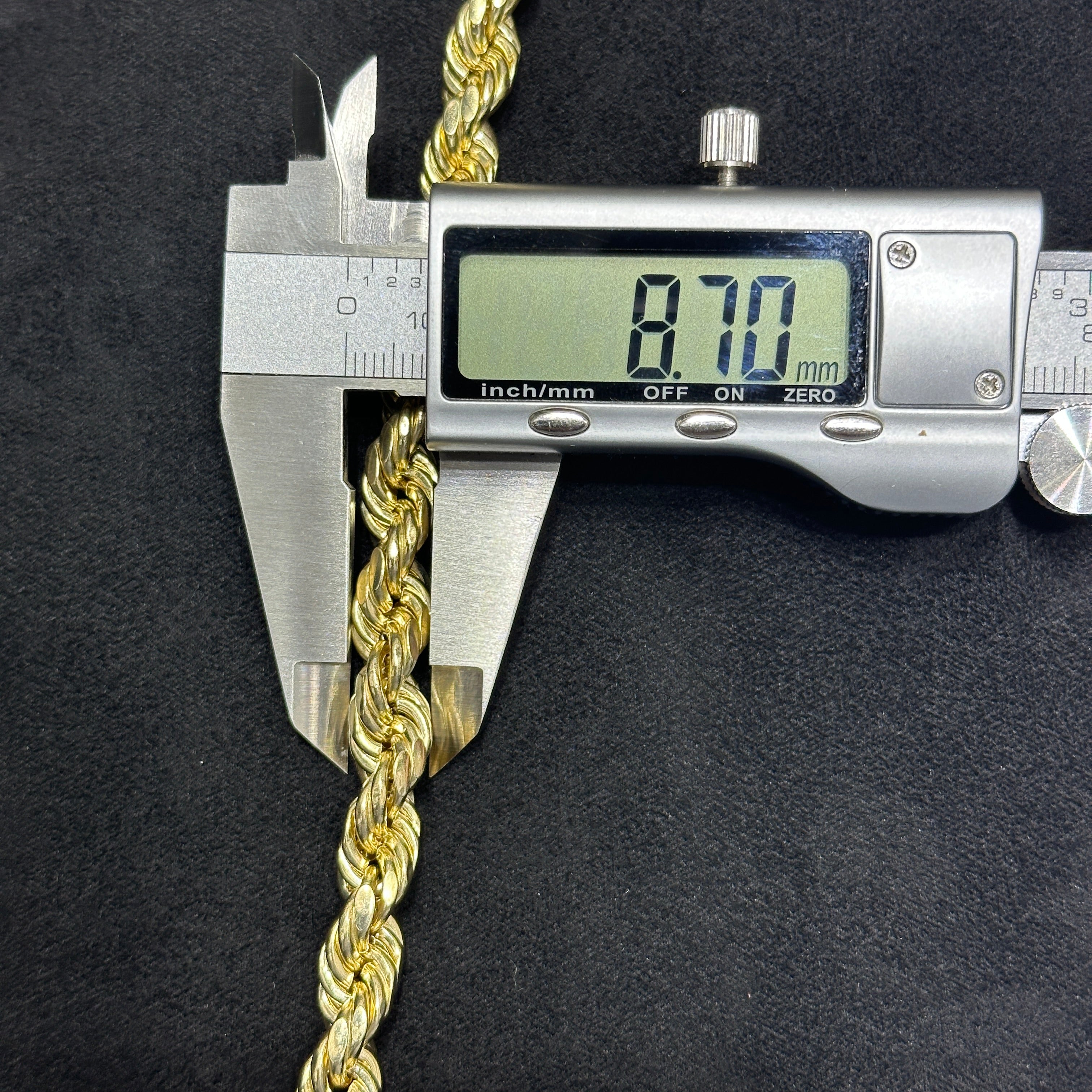 10k Rope Bracelet 9mm 9" for Men & Women