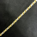 10k Gold Fancy XO Gold with Diamond Cut Woman Bracelet
